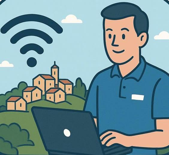 Hilltop Village Tech office showing professional workspace with computers and office equipment, serving tech support and software development services in Buckinghamshire